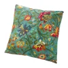 Outlet Kissen Blumen, Türkis, 60 Cm Textilien