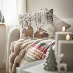 Outlet Kissen Hirsch/Schnee, 45 X 45 Cm Textilien|Weihnachtsgeschenke