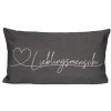 Hot Kissen Lieblingsmensch, Grau, 50 X 30 Cm Geschenkideen|Textilien