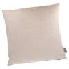 Outlet Kissen Samt-Rillen, Sand, 45 X 45 Cm Textilien