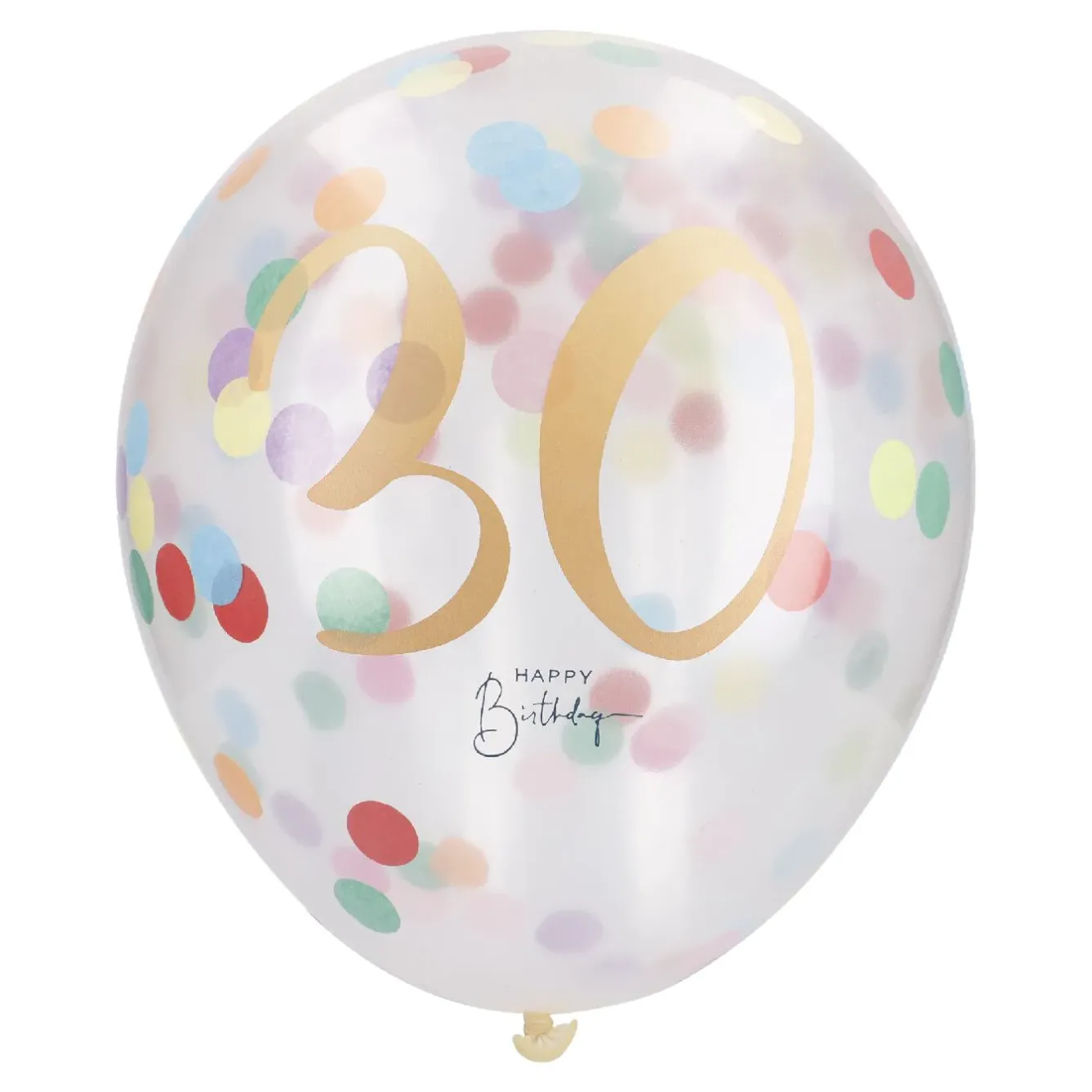 Konfetti-Ballon Geburtstag, 30, 6 Stück Geburtstag
