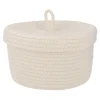 Outlet Korb Mit Deckel, Weiß, 24 X 15 Cm Organisation