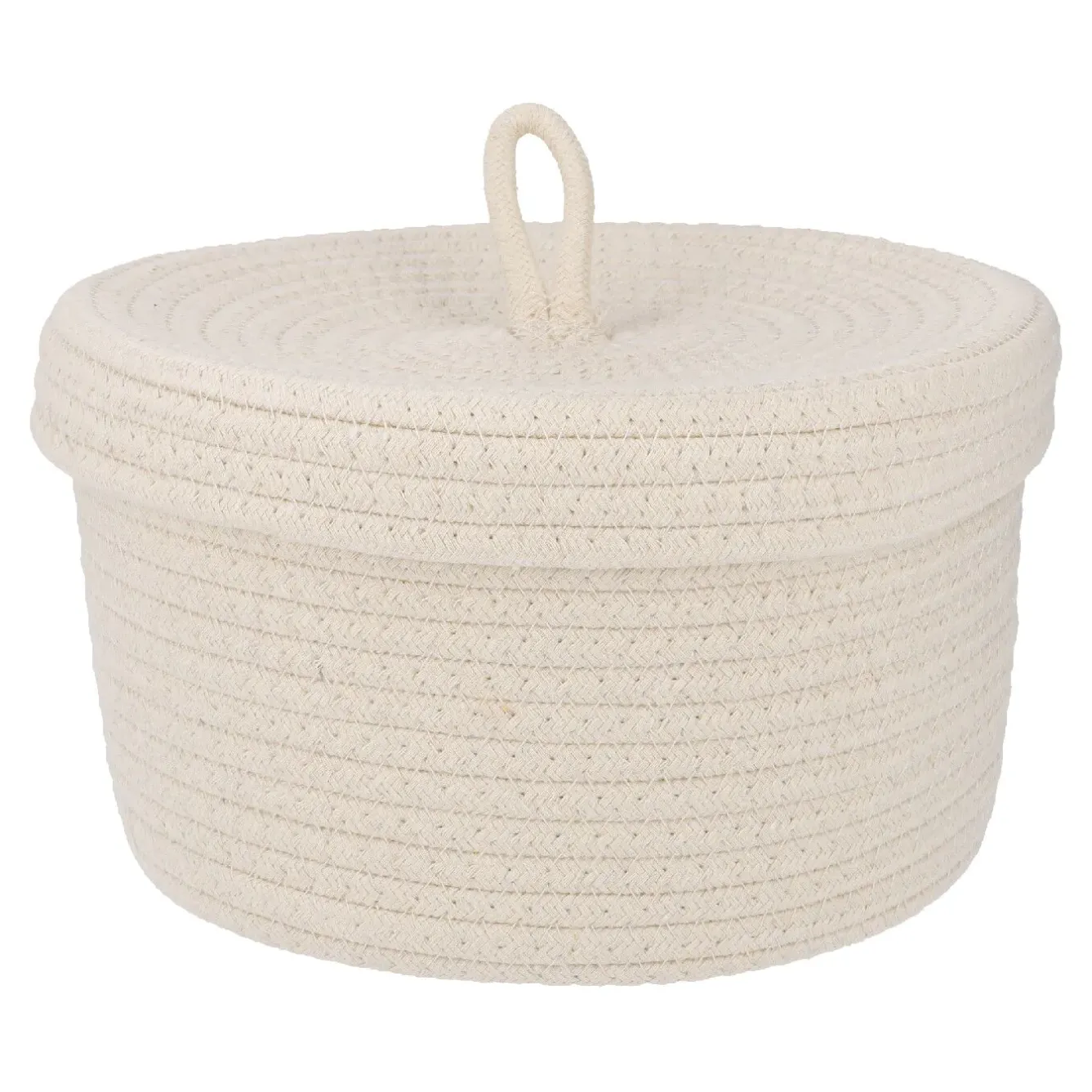 Outlet Korb Mit Deckel, Weiß, 24 X 15 Cm Organisation