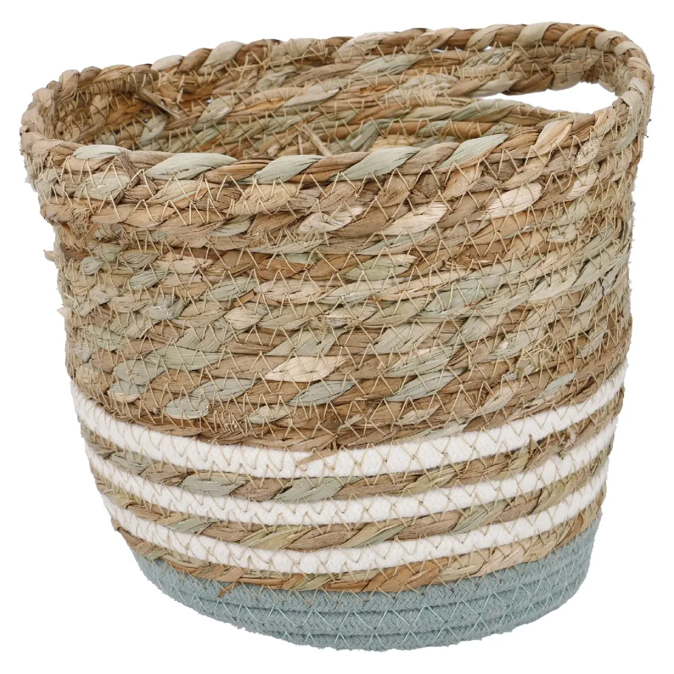 Best Korb Streifen Mit Henkel, Grün/weiß, 23 X 20 Cm Organisation