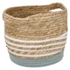 Korb Streifen Mit Henkel, Grün/weiß, 26 X 23 Cm Organisation