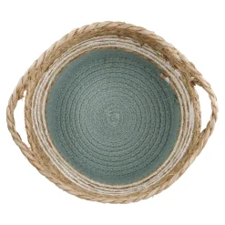 Online Korb Streifen Mit Henkel, Grün/weiß, 34 X 26 Cm Organisation