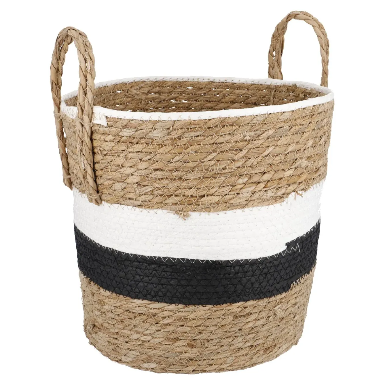 Hot Korb Wasserhyazinthe, Schwarz/weiß/natur, 30 X 29 Cm Organisation