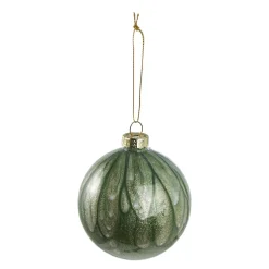 Best Kugel Marmor, Dunkelgrün, 8 Cm Weihnachtsbaumschmuck