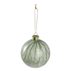 Best Kugel Marmor, Hellgrün, 8 Cm Weihnachtsbaumschmuck
