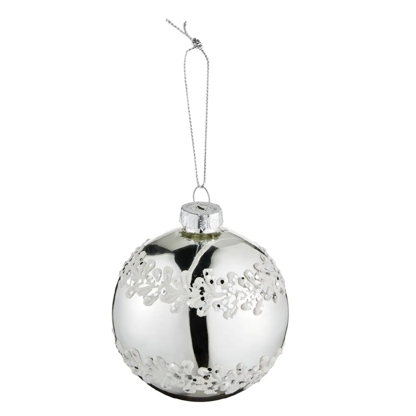 New Kugel Ranken, Silber, 8 Cm Weihnachtsbaumschmuck