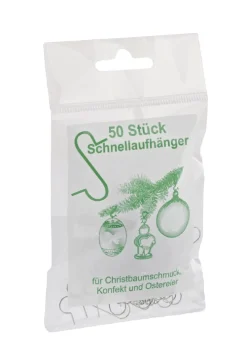 Clearance Kugelaufhänger, Silber, 50 Stück Weihnachtsbaumschmuck