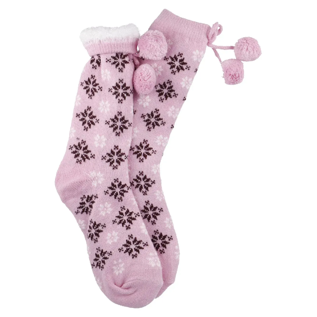 Hot Kuschelsocken Pompom, Rosa, Onesize Fashion|Nikolaus