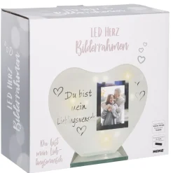 LED-Bilderrahmen Herz, Lieblingsmensch Bilderrahmen