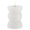 Outlet LED-Kerze Design, Rund/weiß, 12 Cm Lichterwelt|Kerzen & Kerzenständer