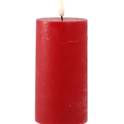 Hot LED-Kerze Rustik, Rot, 7 X 17.5 Cm Lichterwelt|Kerzen & Kerzenständer
