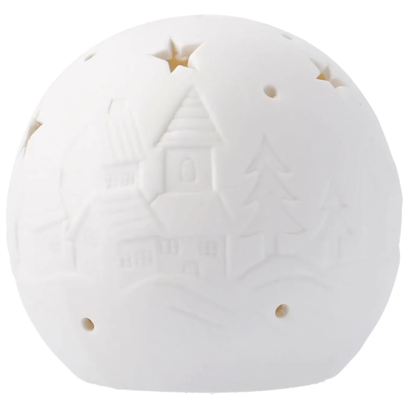 Discount LED-Kugel Landschaft, Sterne, 10 Cm Weihnachtsbeleuchtung|Weihnachtsdeko
