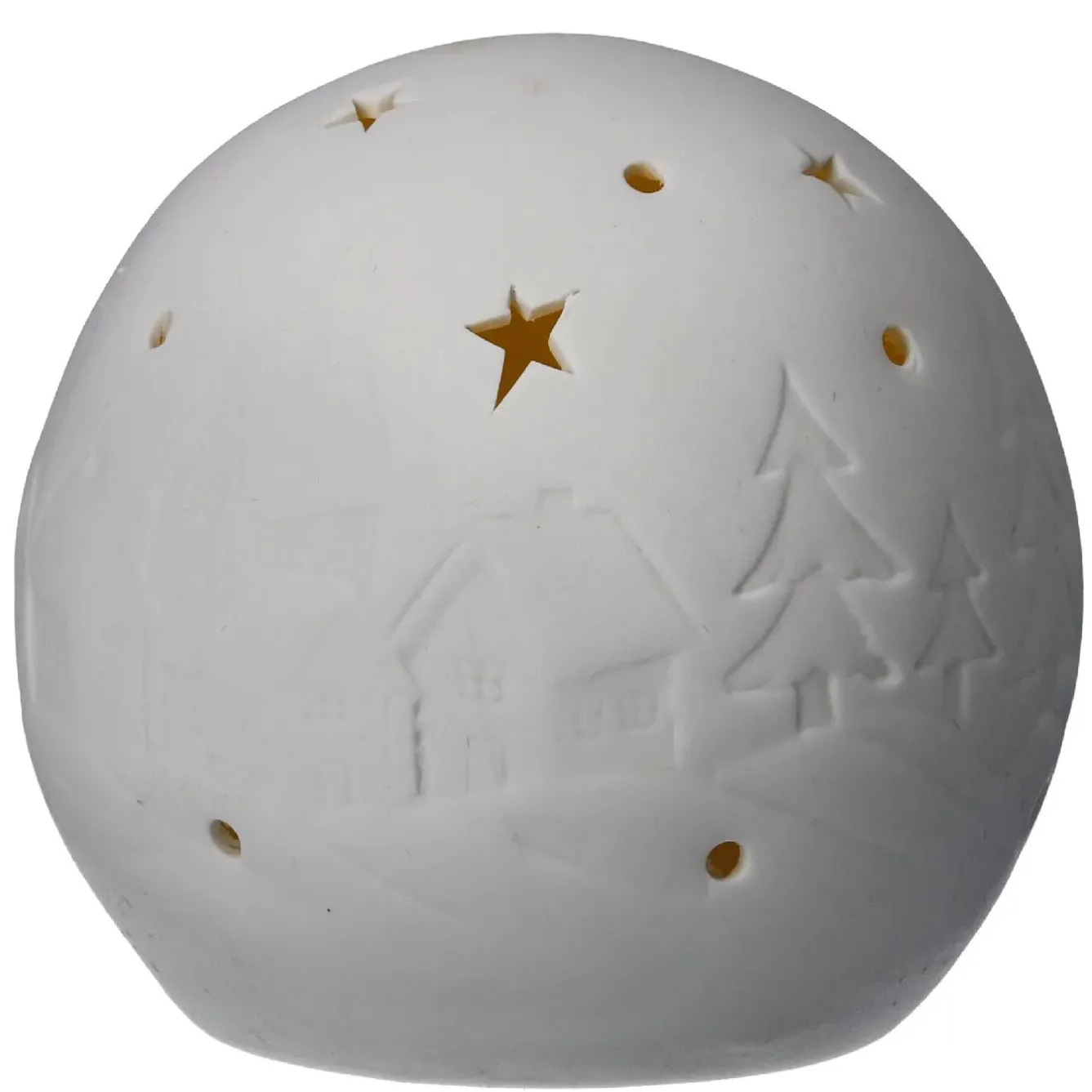 Discount LED-Kugel Landschaft, Sterne, 10 Cm Weihnachtsbeleuchtung|Weihnachtsdeko