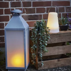 Hot LED-Laterne Outdoor, Grau-gewischt, 60 Cm Lichterwelt|Windlichter & Laternen