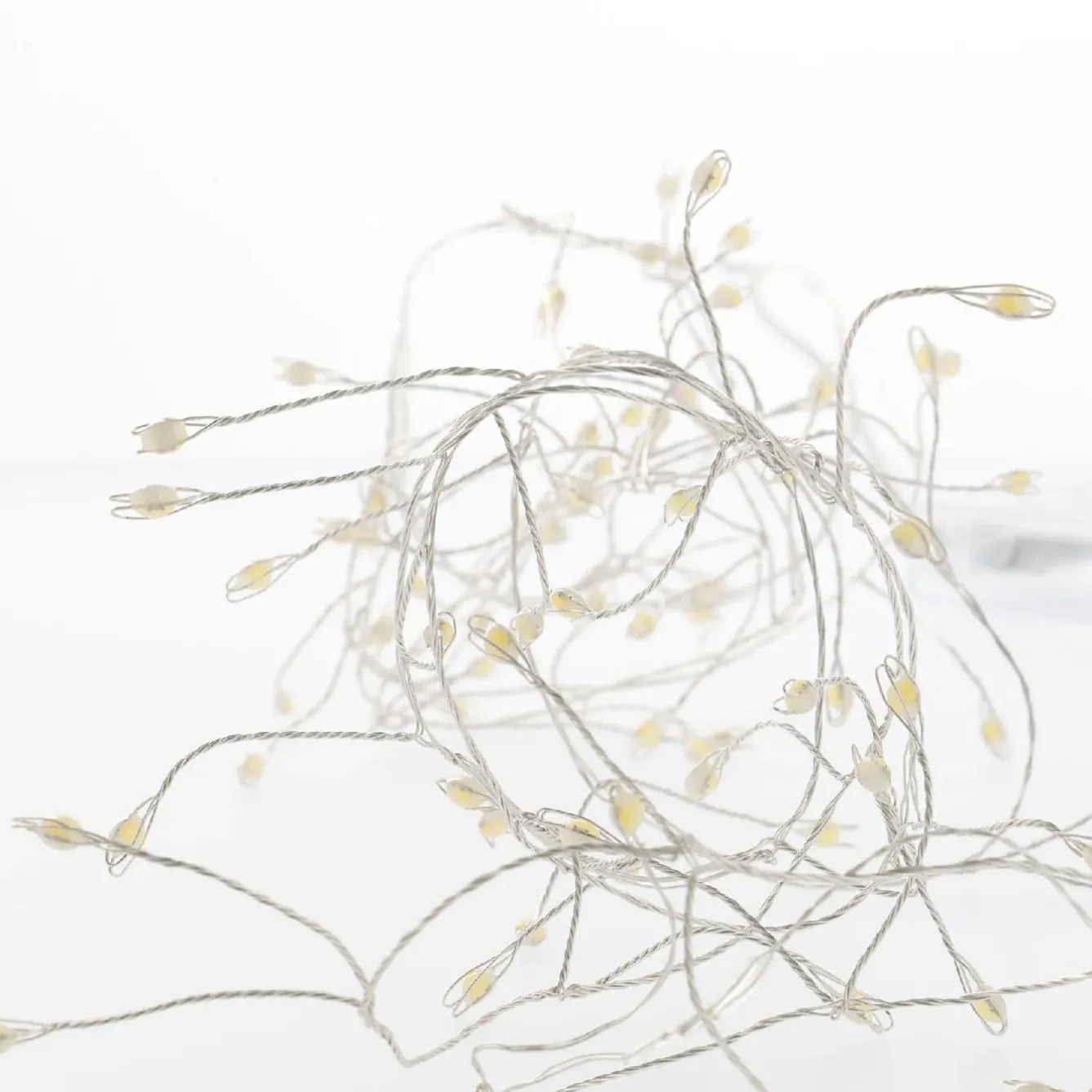 Discount LED-Lichterkette Cluster, Silber, 80er Lichterwelt|Weihnachtsbeleuchtung