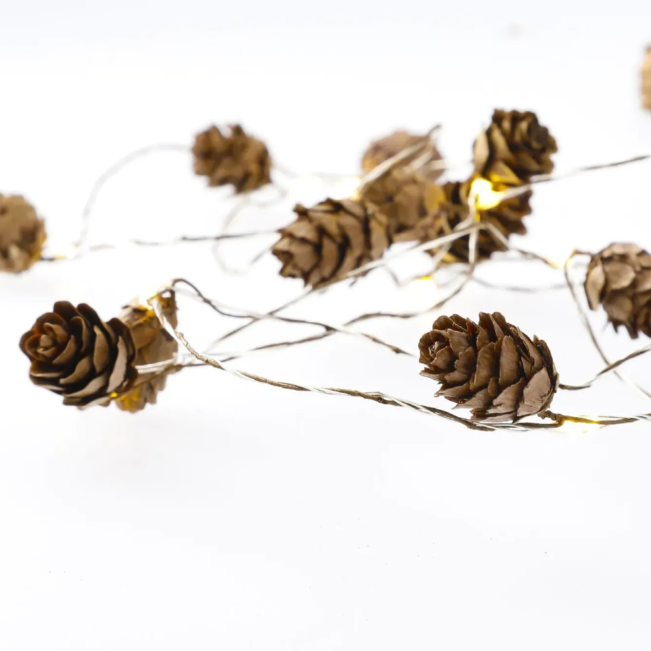 New LED-Lichterkette Zapfen, 15er Lichterwelt|Weihnachtsbeleuchtung