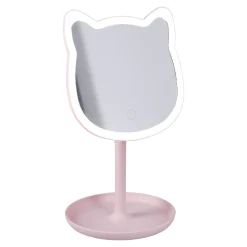 Online LED-Spiegel Form, Katze/rosa, 26 Cm Gadgets|Lichterwelt