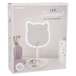 New LED-Spiegel Form, Katze/weiß, 26 Cm Gadgets|Lichterwelt