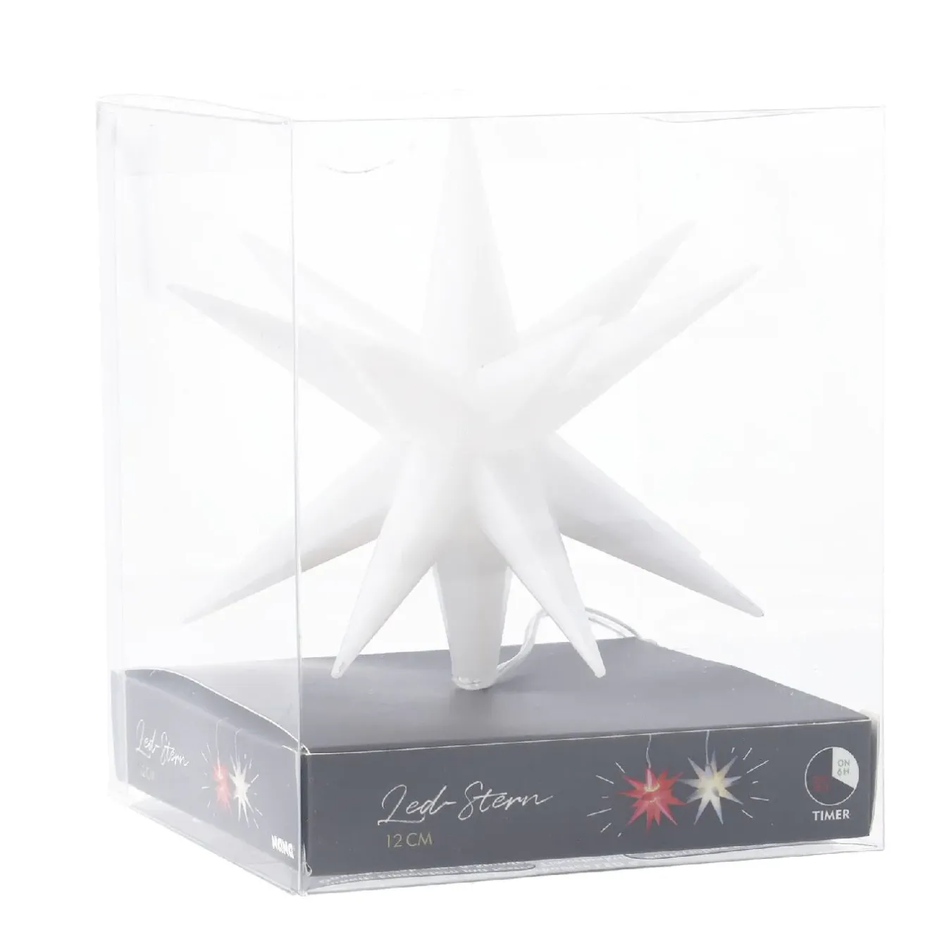 Hot LED-Stern, 16 Zacken, Weiß, 12 Cm Lichterwelt|Weihnachtsbeleuchtung