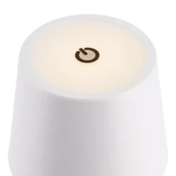 New LED-Tischlampe Akku, Weiß, 28 Cm Geschenkideen|Lichterwelt