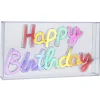 Lichtbox Neon, Happy Birthday, 23 Cm Geburtstag|Lichterwelt