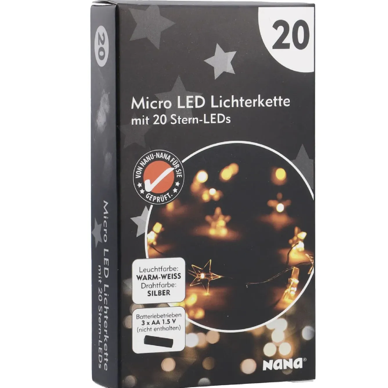 Best Lichterkette Sterne, Draht, 20er, 190 Cm Lichterwelt|Weihnachtsbeleuchtung
