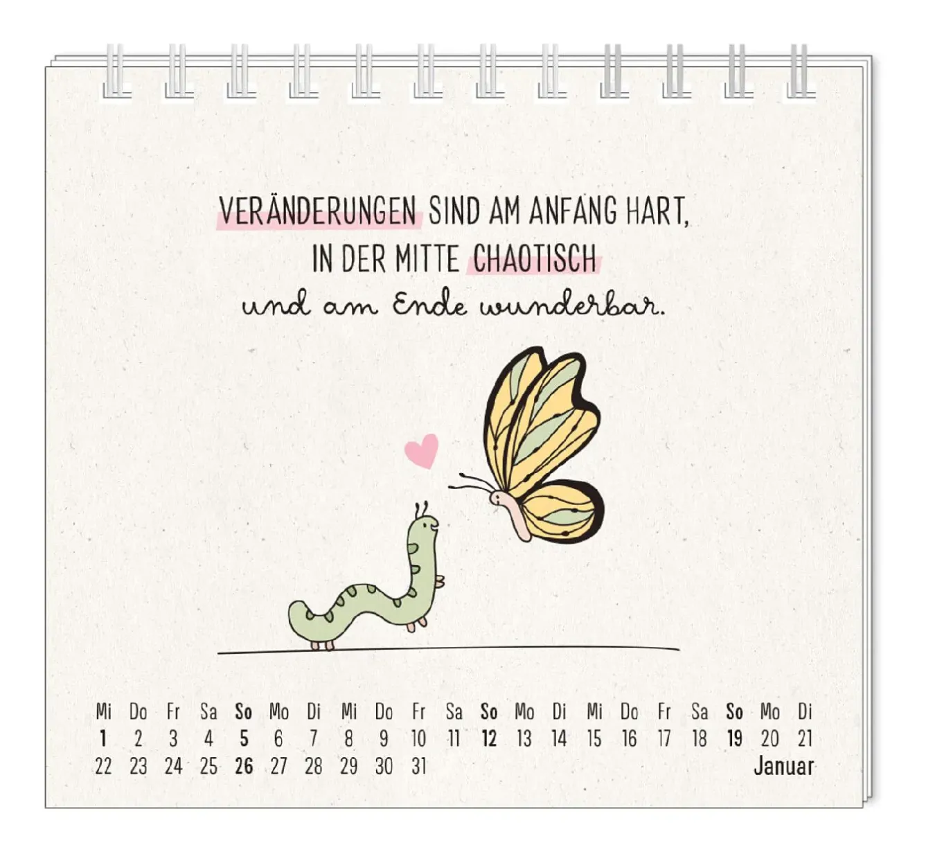 New Mini-Tischkalender 2025, Man Muss Mit Allem Rechnen Kalender & Planer|Weihnachtsgeschenke