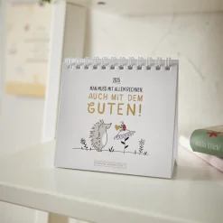 New Mini-Tischkalender 2025, Man Muss Mit Allem Rechnen Kalender & Planer|Weihnachtsgeschenke