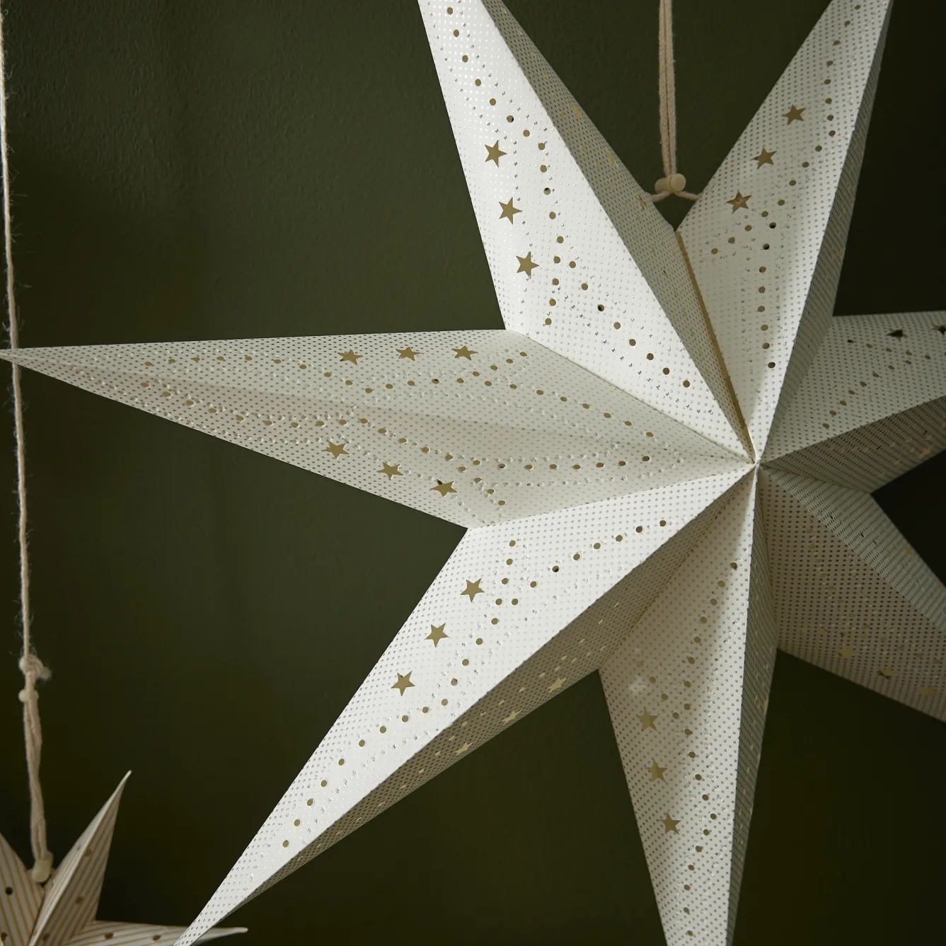 Clearance Papierstern, 60 Cm, Punkte/weiß-silber Weihnachtsdeko