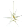 Online Papierstern , 3D, Weiß/gold, 18 Cm Weihnachtsdeko
