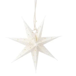 New Papierstern Punkte, Weiß/gold, Streifen, 18 Cm Weihnachtsdeko|Weihnachten