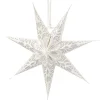 Best Papierstern, Weiß/silber, Ornament, 18 Cm Weihnachtsdeko|Weihnachten