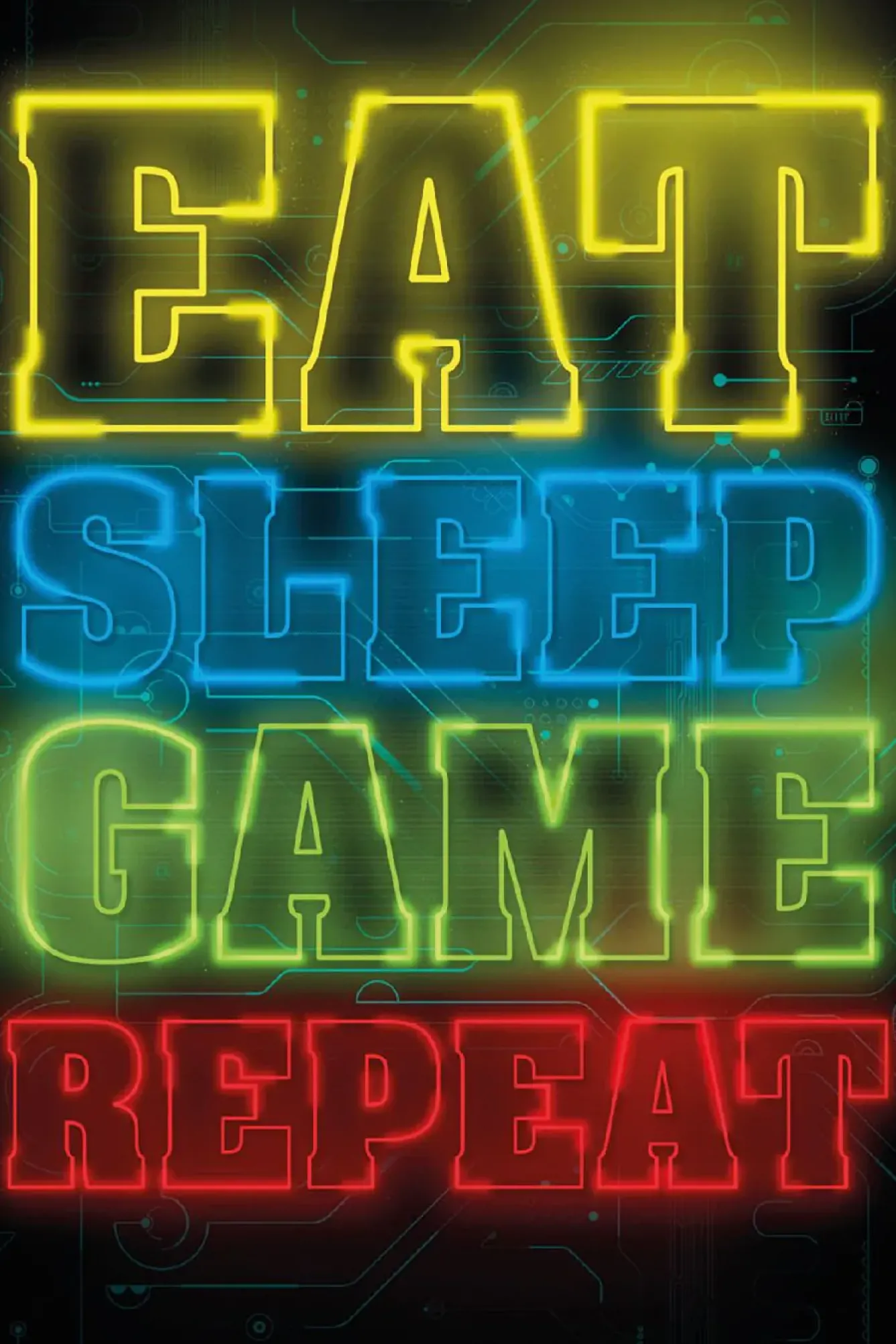 Hot Poster Eat Sleep Game Repeat, Nr. 70 Poster