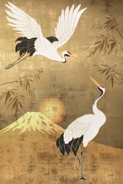 Outlet Poster Japanese Cranebirds, Nr. 80 Poster