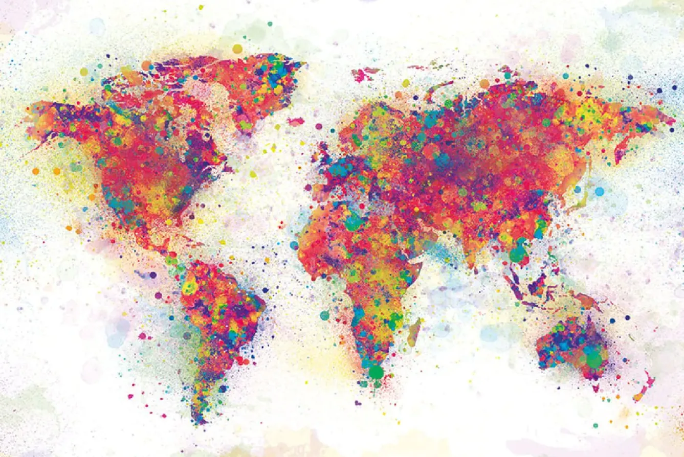 Sale Poster World Map - Colour Splash, Nr. 9 Poster