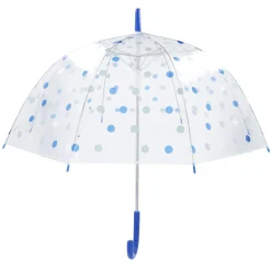 Clearance Regenschirm Transparent, Dots, Blau, 82 Cm Standesamt- Und Traudeko|Hochzeitsdeko