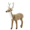 Discount Rentier Fell/Glitzer, Stehend, Braun, 16 Cm Weihnachtsdeko