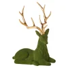 Rentier Gold-Geweih, Sitzend/dunkelgrün, 20 Cm Shop The Look Xmas|Weihnachtsdeko