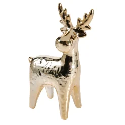 Discount Rentier Metallic, Gold, 17 Cm Figuren|Weihnachtsdeko