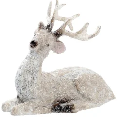 Best Rentier Schnee, Liegend, 7 Cm Figuren|Weihnachtsdeko
