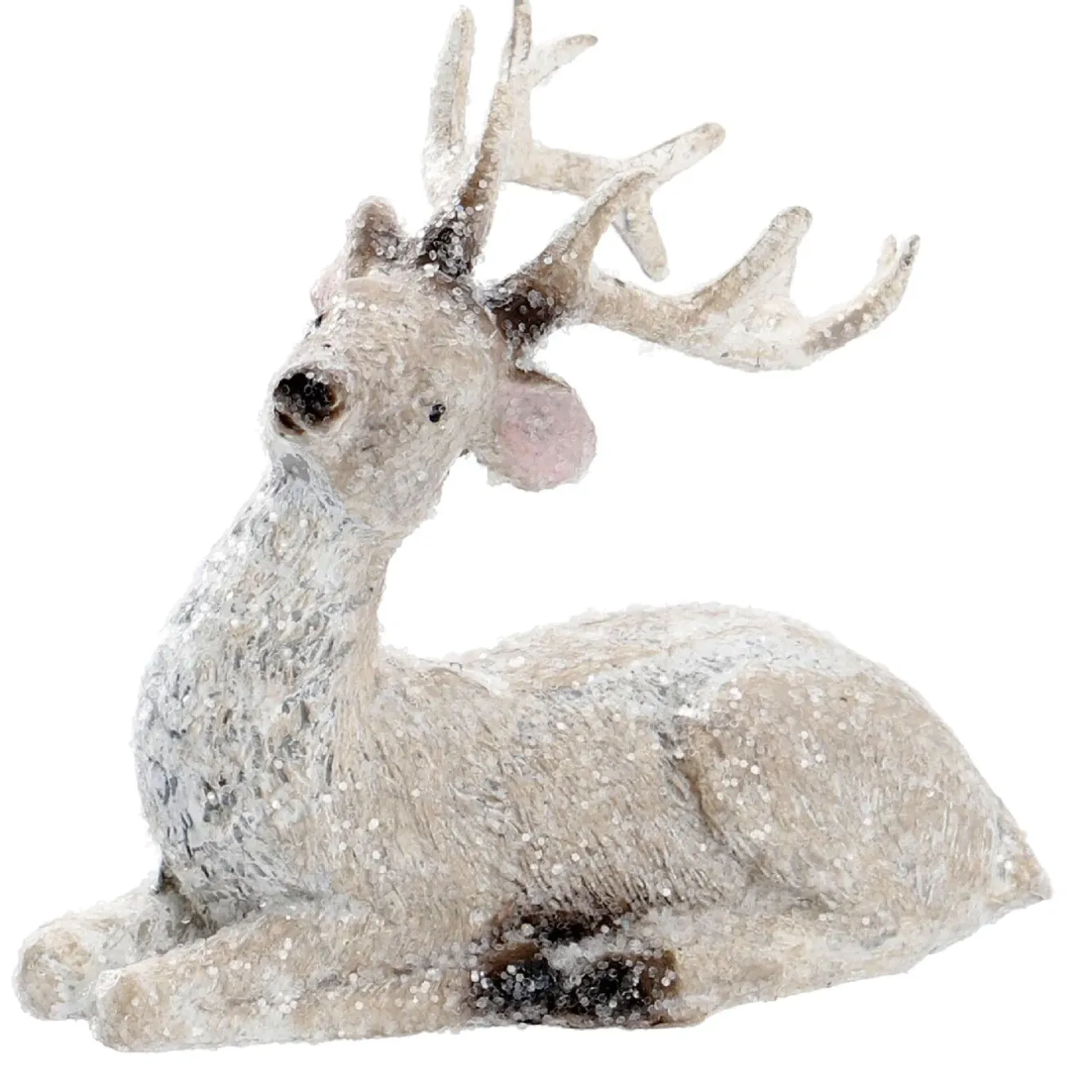 Best Rentier Schnee, Liegend, 7 Cm Figuren|Weihnachtsdeko