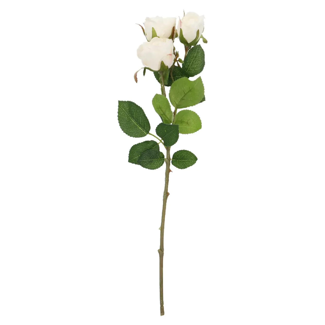 Clearance Rose Alina, 3 Blüten/weiß, 38 Cm Raumdeko Hochzeit|Hochzeitsdeko