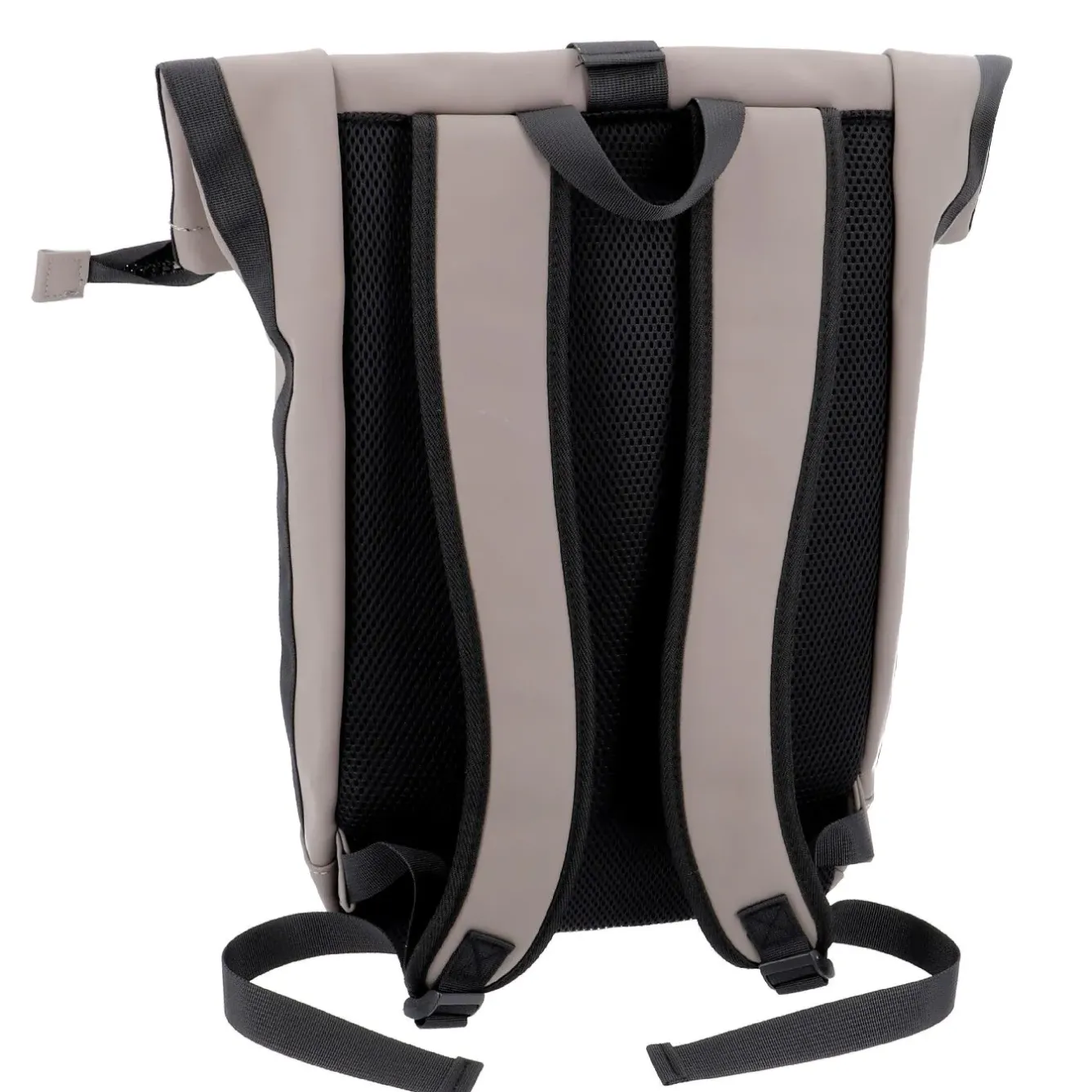 Outlet Rucksack Rolltop Mit Reflektor, Taupe, 16 Liter Geschenkideen|Rucksäcke