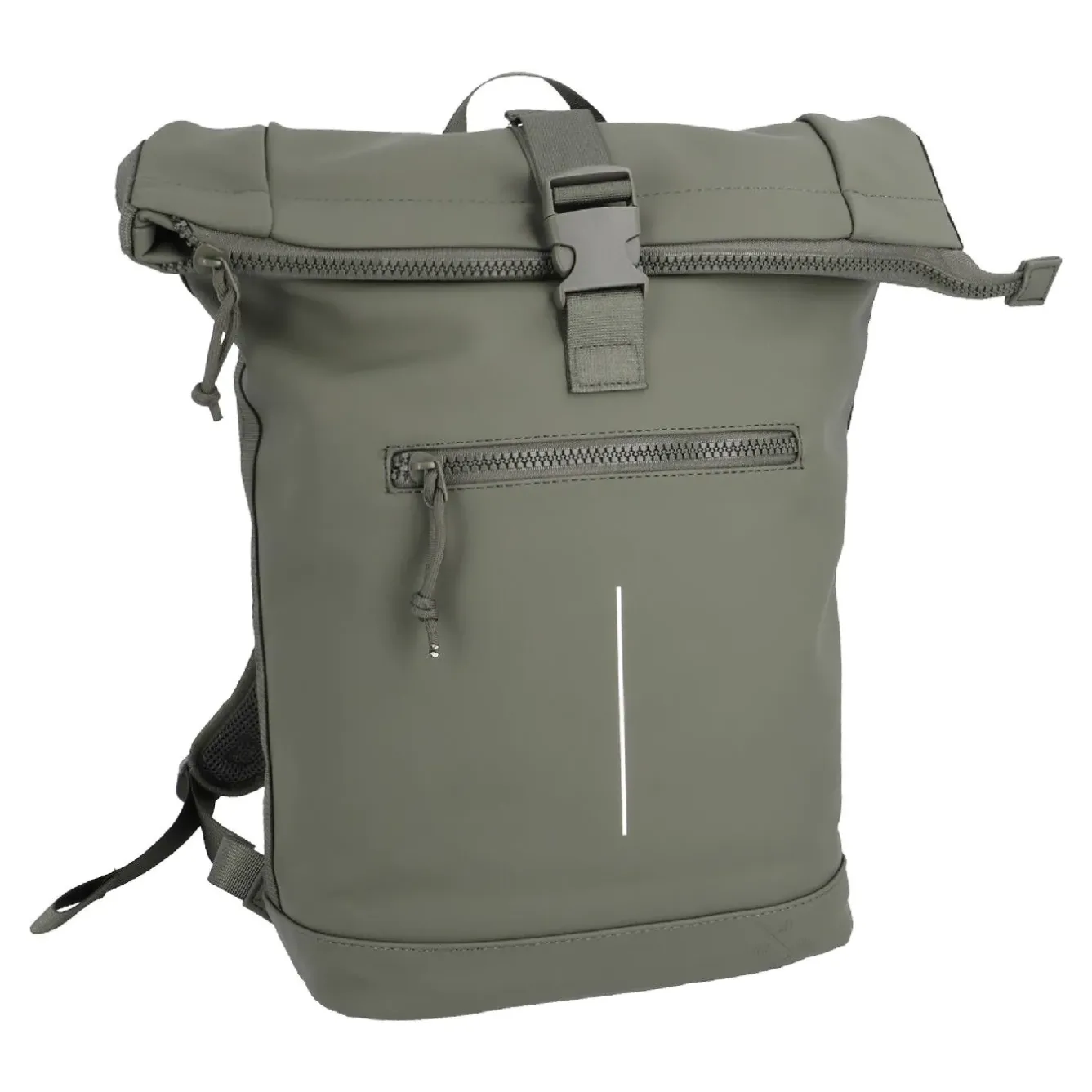 Clearance Rucksack Rolltop Mit Reflektor, Oliv, 16 Liter Geschenkideen|Rucksäcke