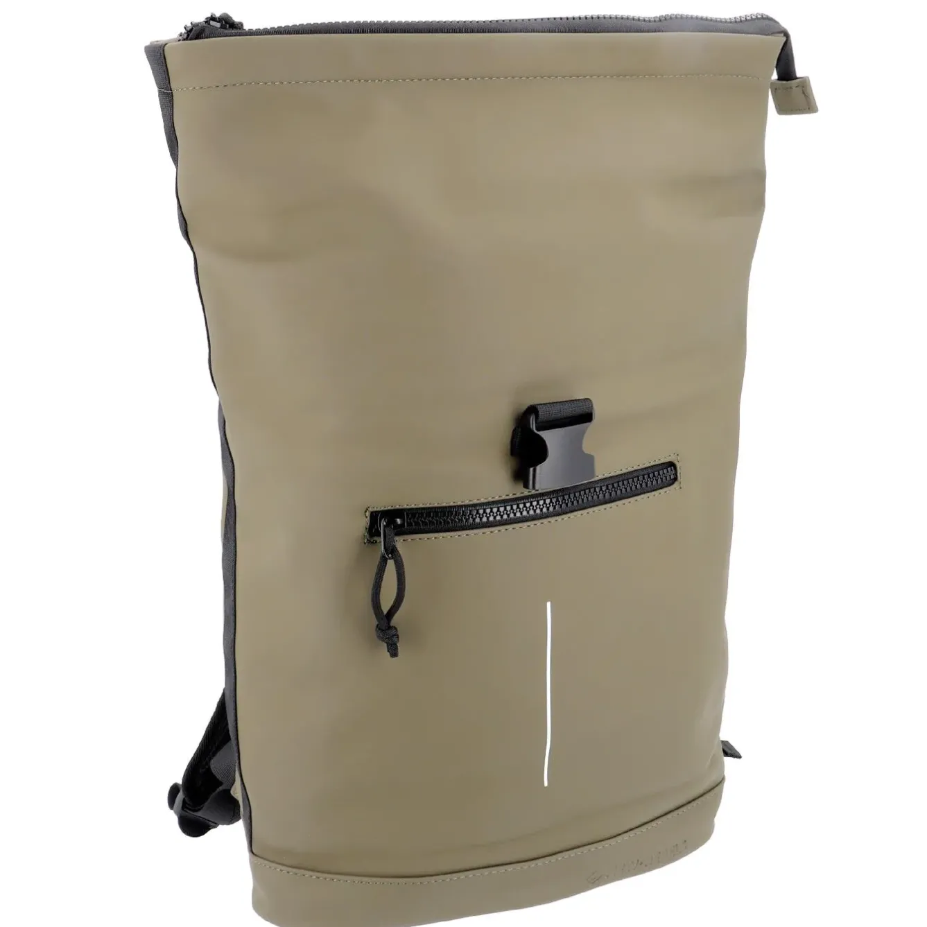 Clearance Rucksack Rolltop Mit Reflektor, Oliv, 16 Liter Geschenkideen|Rucksäcke
