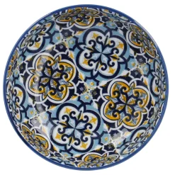Outlet Schale China, Flach, Blau/gelb, 12 Cm Küche